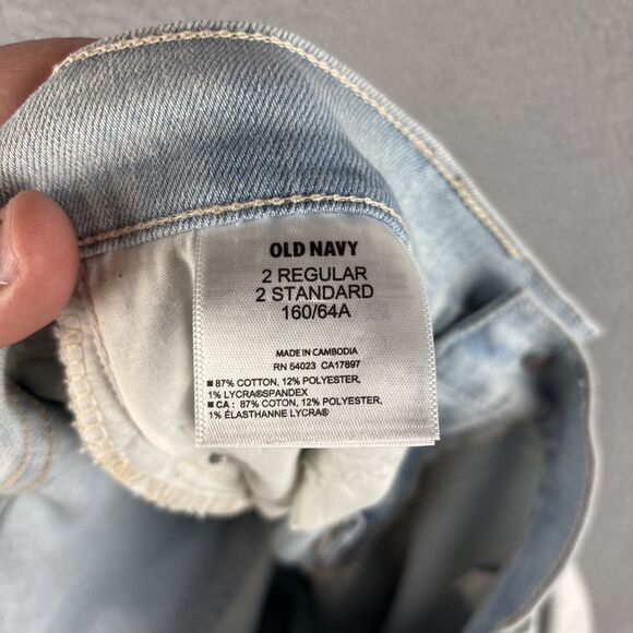 Old Navy Jeans Women’s Size 2 Skinny Boyfriend Shipwreck Light Wash - Picture 12 of 14